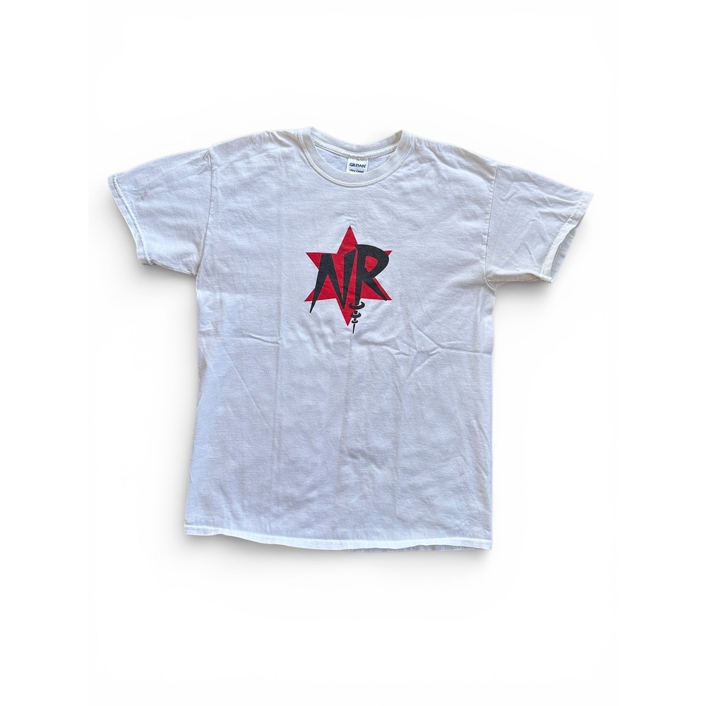 Naked Raygun Gildan Ultra Cotton Mens T‎ Shirt White NR Star Graphic Tee Size M